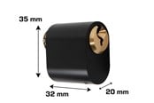 Fästen & gångjärn  - Home>it oval cylinder matt black with 7 pins with 3 keys (1 pc.) - 25731