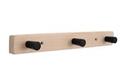 Verktygslådor & lagringssystem - Home>it coat rack with 3 hooks 28 cm natural/black hook beech - 12293