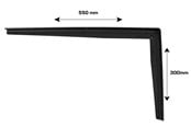 Fästen & gångjärn  - Home>it table support with T-profile 30 x 55 cm matt black - 16325