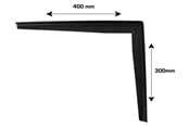 Fästen & gångjärn  - Home>it table support with T-profile 30x40 cm matt black - 16323