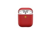 Hörlurar / Headset - KeyBudz PodSkinz Artisan Series Leather Case - Handcrafted Leather Case for your Airpods - Red - AP_S3_RED