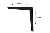 Fästen & gångjärn  - Home>it table support with T-profile 30x30 cm matt black - 16321