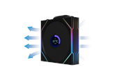 Chassi fläkt - Lian Li UNI FAN TL Wireless LCD Reverse - Chassi fläkt - 120mm - Svart med RGB LED - 33 dBA - G99.12RTLLCD1W1B.00
