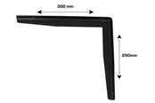 Fästen & gångjärn  - Home>it table support with T-profile 25 x 30 cm matt black - 16319