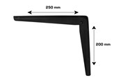 Fästen & gångjärn  - Home>it table support with T-profile 20 x 25 cm matt black - 16317
