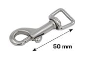 Fästen & gångjärn - Home>it Carabiner hook 50 mm stainless steel - 20481