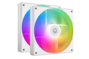 Chassi fläkt - ID-Cooling AS-140-ARGB-W (2-pack) - Chassi fläkt - 140mm - Vit med RGB-ljus - 25 dBA - AS-140-ARGB-W DUET