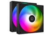 Chassi fläkt - ID-Cooling AS-140-ARGB-K (2-pack) - Chassi fläkt - 140mm - Svart med RGB LED - 25 dBA - AS-140-ARGB-K DUET