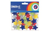 Konst- och hantverksmaterial - Haza Witbaard - Foam stickers Stars Glitter 54 pcs. - 192307