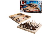Brädspel - Clown Games - 3In1 Game Box Wood - 2008101