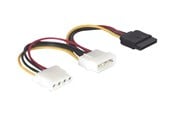 Strömkabel (intern) - DeLOCK SATA Power to 4 PIN Internal Power - 10 cm - 60103
