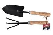 Trädgårdsredskap - Home>it set with plant trowel & plant cultivator with wooden handle - 5708614920787