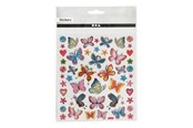 Hobby Tillbehör - Creativ Company - Stickers Flowers and Butterflies 1 Sheet - 28885