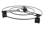 Trädgårdsredskap - Home>it Pot trolley round galvanized black - 5708614921302