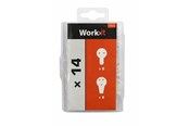 Fästen & gångjärn  - Work>it concrete hook assortment with 14 parts - 5708614196700