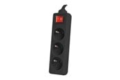 Strömkabel (extern) - Lanberg PS1-03E-0300-BK - power strip - PS1-03E-0300-BK