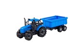 Leksaksbil - Cavallino Toys - Cavallino Tractor with Dump Truck Trailer Blue Scale 1:32 - 1253FM04