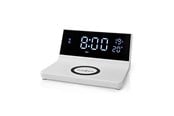 Mobile - Adapters & Chargers - Nedis Alarm clock with wireless charging - WCACQ20WT
