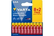 Battery - VARTA Longlife Max Power AAA - 10-Pack - 4703101710