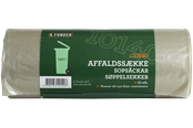 Rengöring - G.Funder Container garbage bags for 140 liter container clear plastic 10 bags per roll - standard quality - 5701137101404