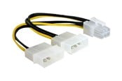 Strömkabel (intern) - DeLOCK Power Cable - 6 pin PCIe Power to 4 PIN Internal Power - 15 cm - 82315