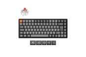 Tangentbord - Keychron K2 MAX QMK/VIA Wireless Tri-Mode - Super Red - Gaming Keyboard - Utan numpad - Nordisk - Svart - K2M-J1-BO