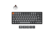 Tangentbord - Keychron K2 MAX QMK/VIA Wireless Tri-Mode - Super Brown - Gaming Keyboard - Utan numpad - Nordisk - Svart - K2M-J3-BO