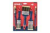 Målarfärg - Work>it Home>it® Work. Brush set - 3 flat 40/50/70 mm + 2 round - Blue/red - 5708614385036