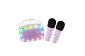 musikinstrument - Lalarma Karaoke with lights and two microphone - P - LALAR-KARATWO-WLIGHTS-PURPLE