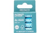 Battery - Deltaco Ultimate Lithium Batteries LR03/AAA - 4-pack - ULT-R03LI-4P