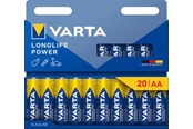 Battery - VARTA Longlife Power AA - 20-pack - 4906121720