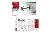 Väggfäste, AV-Möbel - Barkan mounting kit - full-motion - for TV - extra long - black - Max 50 kg - recommended for 13"-83" - BM443XL