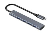 USB Hub - Deltaco USB-C Hub 5 Gbps - 4x USB-A Female USB Hub - 4 porte - Silver - USBC-HUB206