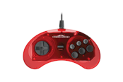 Spel Tillbehör - Retro-Bit Crimson Red - Wired Controller - Sega Mega Drive - 849172017399