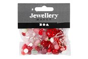 Kreativa spel - Creativ Company Glass Beads Various Ladybug Heart Leaves 60 grams - 684230