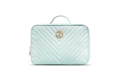 Annan personlig vård - Gillian Jones 2-Compartment Traincase - Ocean Quilted Nylon - 10007-14