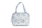 Annan personlig vård - Karen Large toiletry bag with handle in blue small floral quilt - 10075-861