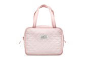 Annan personlig vård - Karen Large toiletry bag with handle in pink checkered quilt - 10075-35
