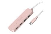 USB Hub - j5create JCH342ER - hub - eco-friendly USB-C - 4 ports USB Hub - 4 porte - Pink - JCH342ER-N