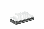 Mobile - Adapters & Chargers - 4smarts Charging station Team 100W 1x USB-A port 5x USB-C ports includes 6 cables space grey - 541277