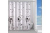 Badrumstillbehör - Gedy Duschdraperi svart blomma 120x200 cm - 12230