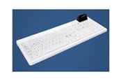Tangentbord - Cherry Active Key AK-C8200F - keyboard - hygiene - with smart ID card reader - QWERTY - Nordic - black / white Input Device - Tangentbord - Nordisk - Vit - AK-C8200F-UV-BW/NOR