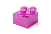 Barnrummet - LEGO Storage Brick 4 Top Lid Glitter Medium Violet - 40090801