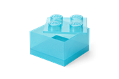 Barnrummet - LEGO Storage Brick 4 Top Lid Glitter Light Blue - 40090802