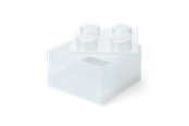 Barnrummet - LEGO Storage Brick 4 Top Lid Glitter Translucent - 40090803