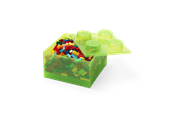 Barnrummet - LEGO Storage Brick 4 Top Lid Translucent Light Green - 40090806