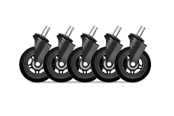 Gamingstol - DUTZO Premium 3 "Universell gummihjul för alla stolar - Svart - Gummi - DGCA-75MMRBWU-BK