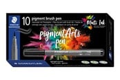 Skriv- och ritverktyg - Staedtler pigment brush pen 10 pcs may green - 371-513