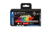 Skriv- och ritverktyg - Staedtler pigment brush pen Basic Colour 6pcs - 371 C6-9