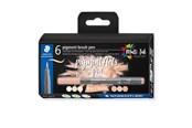 Skriv- och ritverktyg - Staedtler pigment brush pen Beiges&Neutr 6pcs - 371 C6-6
